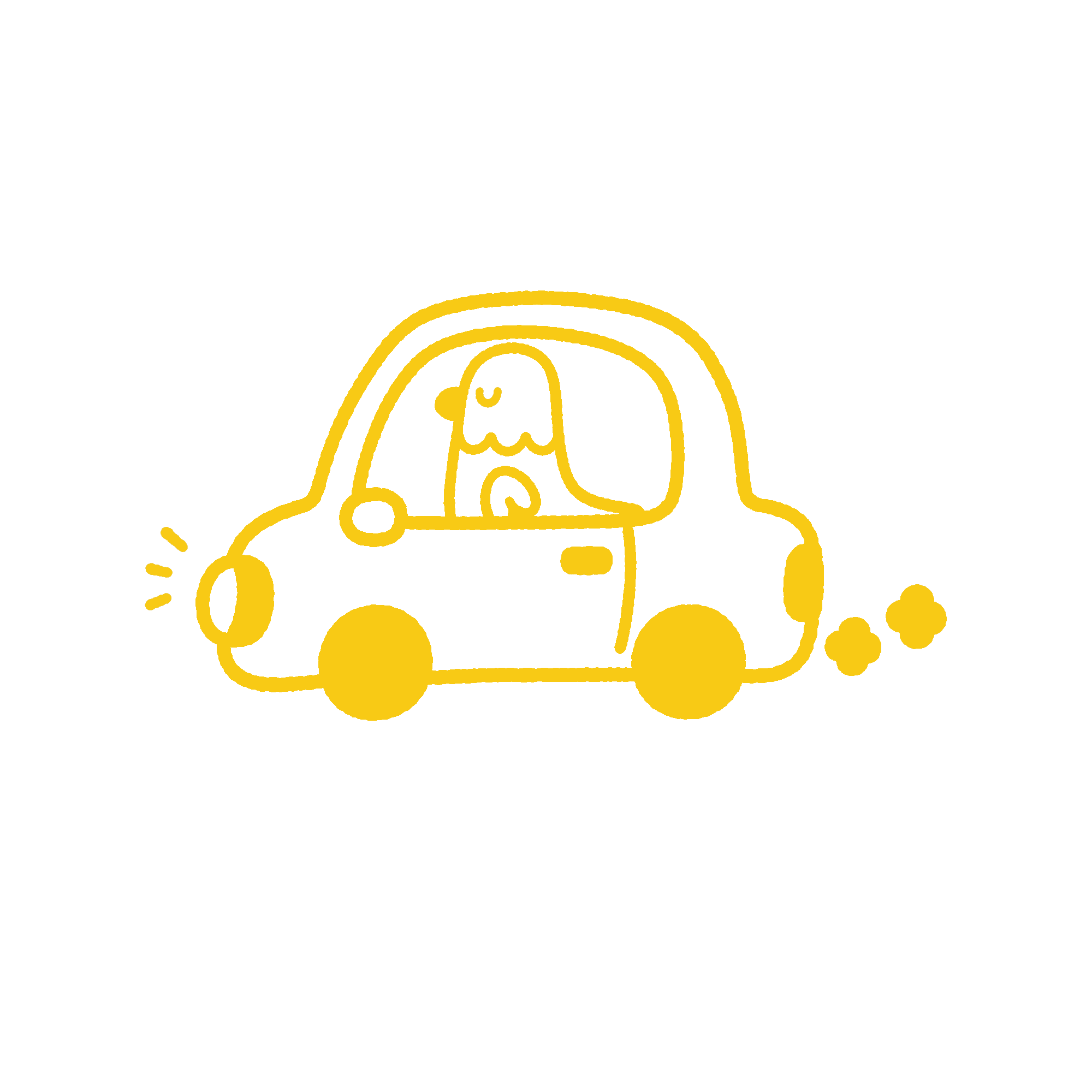 Birb driving a delivery car