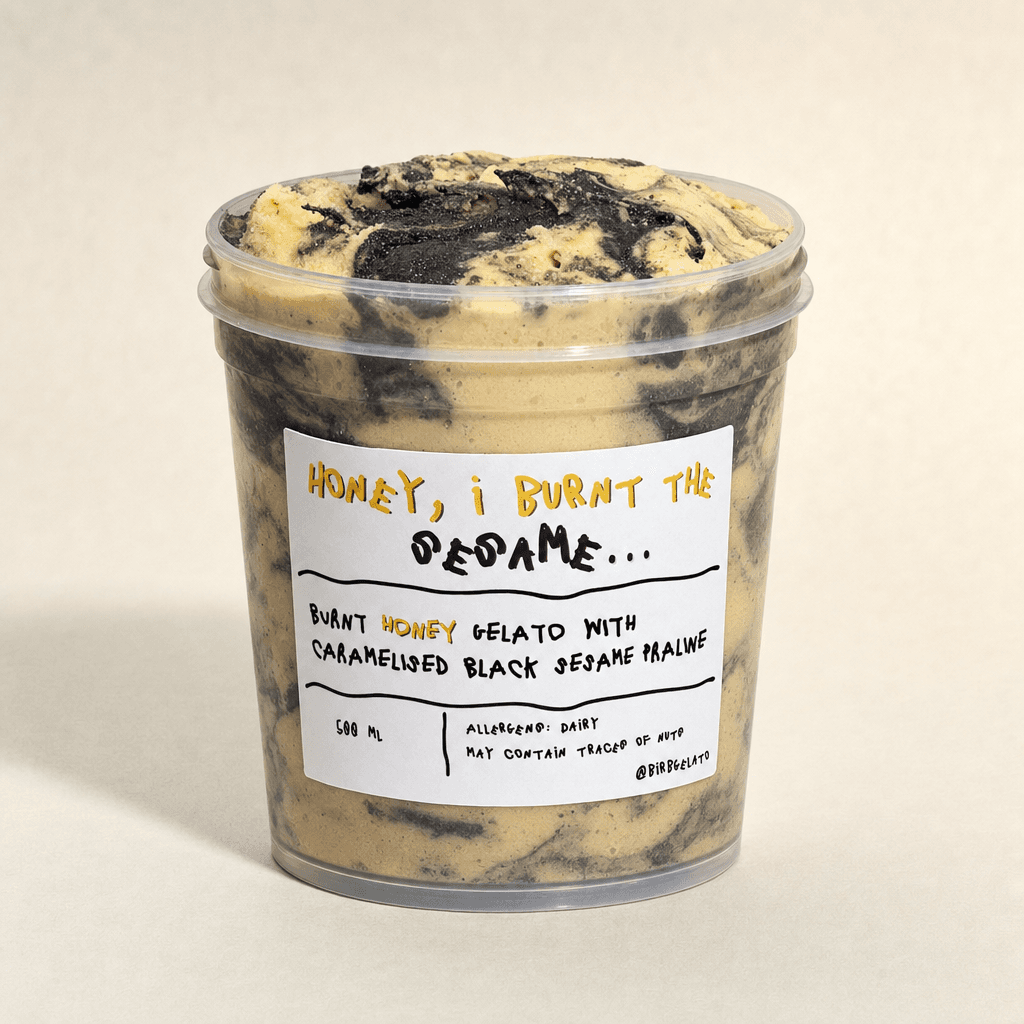 Honey, I burnt the sesame... gelato pint